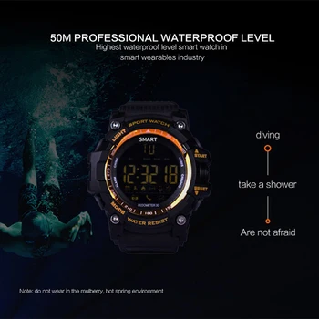 EX16 Sporta Smart Pulksteņi, Vīriešu, Sieviešu, Ūdensnecaurlaidīgi Bluetooth Pedometrs Digitālā Viedā Skatīties Smartwatch Android Piliens Kuģniecība