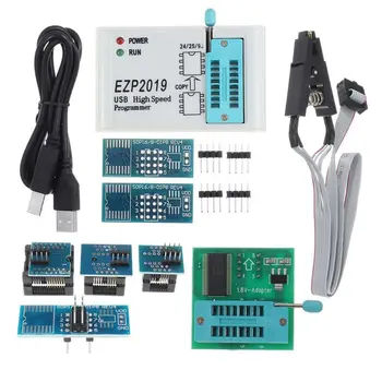 EZP2019 Pilnu komplektu High-Speed USB SPI Programmētājs+8 Adapteris SOP8 testa klipu sop8/16 Atbalsta 24 25 93 EEPROM 25 Flash Bios Čipu 168
