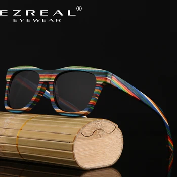 EZREAL Jaunu 2017 Modes Roku darbs, Koka un Koka Saulesbrilles Gudrs Dizains Vīrieši Sievietes gafas de sol steampunk Vēsā, Saules Brilles