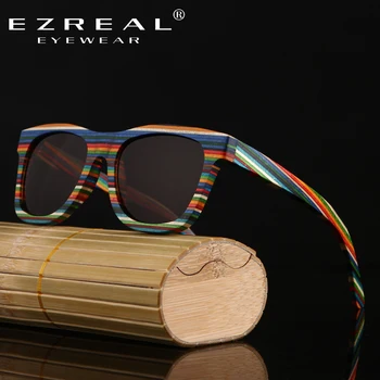 EZREAL Jaunu 2017 Modes Roku darbs, Koka un Koka Saulesbrilles Gudrs Dizains Vīrieši Sievietes gafas de sol steampunk Vēsā, Saules Brilles