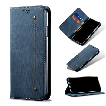 Fabirc Flip Case for POCO X3 NFC Gadījumā Seifa Magnētisko Pārsegu, lai Xiaomi POCOPhone F2 Pro X3 NFC Segtu Kartes Turētāju Coques
