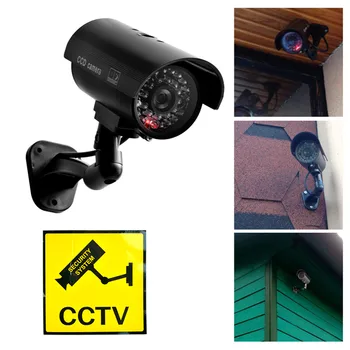 Fake Dummy kameras drošības CCTV āra ūdensizturīgs Emulational Mānekļi IS LED wifi Flash Red Led dummy video novērošanas Kameru 46609