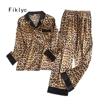Fiklyc apakšveļa leopard pidžamas komplekti pavasarī 