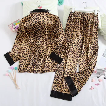 Fiklyc apakšveļa leopard pidžamas komplekti pavasarī 