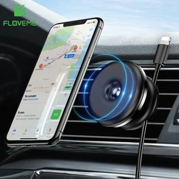 FLOVEME Magnēts Auto Turētājs Gaisa Vent Mount iPhone Samsung Xiaomi Tālruņa Turētājs Magnētisko Kabeļu Apskava Mobilo sakaru Atbalsts, GPS Stāvēt