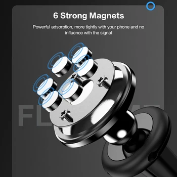 FLOVEME Magnēts Auto Turētājs Gaisa Vent Mount iPhone Samsung Xiaomi Tālruņa Turētājs Magnētisko Kabeļu Apskava Mobilo sakaru Atbalsts, GPS Stāvēt