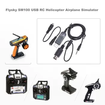 Flysky SM100 USB RC Helikopters, Lidmašīna Simulators Flysky FS-i6 FS-i4 FS-TH9X FS-T6 FS-T4B FS-GT3 FS-GT2 Tālvadības pults