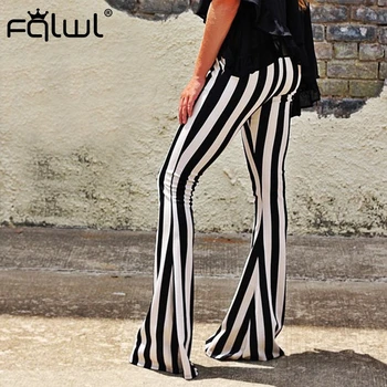 FQLWL Gadījuma Zebra Drukāt Plaša Kāju Bikses Sievietēm Bell Grunts Augsts Viduklis, Šauri Izlīdzināšanu Bikses Sieviešu Rudens Streetwear Bikses Sievietēm