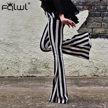FQLWL Gadījuma Zebra Drukāt Plaša Kāju Bikses Sievietēm Bell Grunts Augsts Viduklis, Šauri Izlīdzināšanu Bikses Sieviešu Rudens Streetwear Bikses Sievietēm