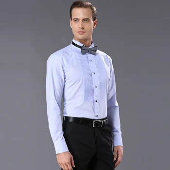 Franču stila Vīriešu Krekli kvalitātes Modes baltie cilvēki, kleitu, kreklu, Uzvalku Apģērbu mazgāšanu un nodilumu, apdares krekls vīriešu kāzu 7856