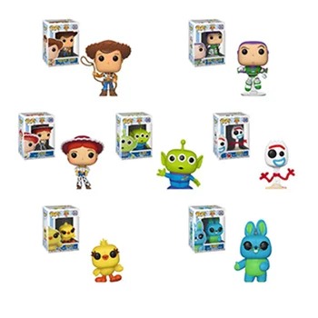 FUNKO POP Toy Story 4 Forky Rex Ducky Koksnes Brinquedos Oriģinālās Vinila Darbības Rādītāji Multfilmu Kolekcijas Modelis Anime, Rotaļlietas, Dāvanas,