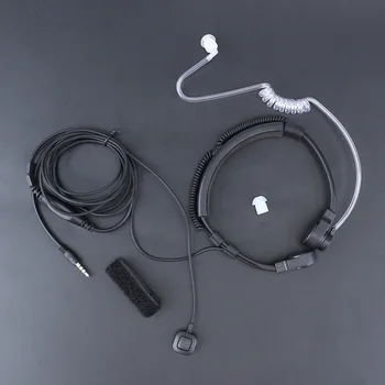 Gaisa Caurule austiņas ar kakla MIKROFONS (3,5 mm Mobilo Telefonu In-Ear Austiņu Skaļruņa Gaisa Cauruli PTT, Austiņas, sporta un taktisko 54404