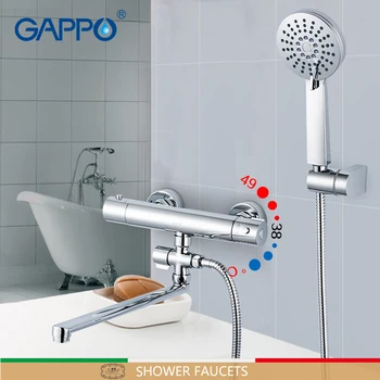 GAPPO Vannas termostata jaucējkrāns dušas maisītāji in-wall jaucējkrāni dušas termostata jaucējkrāns, termostata krāni