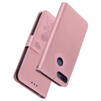 Gods 9 Lite Modes Rose Puķu Āda Flip Case For Huawei Honor 9 Lite Līdzekļus, Mobilā Telefona Vāciņu Huawei Honor 9 Lite Capa 12766