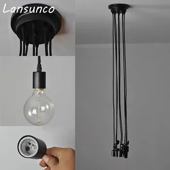 Griestu lampas Vintage Griestu Lampa Spider Formas Lampas Dzīvojamā Istabā Vairākas Regulējams Rūpniecības Stila Lamparas de techo