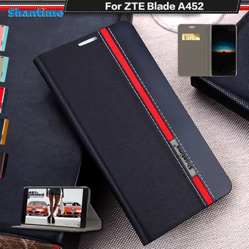 Grāmatu Gadījumā ZTE Blade X3 Luksusa PU Ādas Maks Flip Case For ZTE Blade X3 A452 Vāciņu, Silikona Mīksto Aizmugurējo Vāciņu