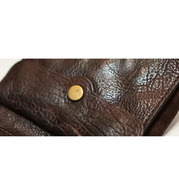 GUMST Oriģināla vīriešu dāmas vecās ādas roku āda īsā retro seifs vienkārši seifs Japāņu seifs
