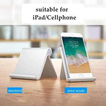 GUSGU Mobilā Tālruņa Turētājs Stāvēt iPhone 5 6 7 Regulējams Tablet Stand for iPad Salokāms Galds Mobilo Telefonu Turētājs Tālruni 4211