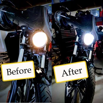 H4 LED Motocikla priekšējo Lukturu Spuldzes BA20D Scooter flasher miglas lukturis par Suzuki ktm exc cafe racer harley motociklu aksesuāri