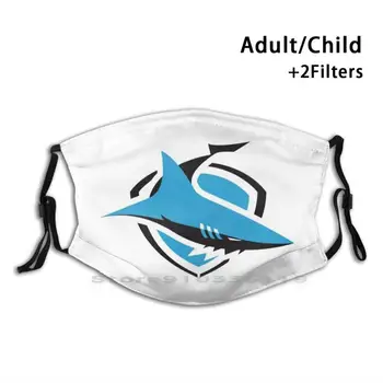 Haizivis - Cronulla Drukāt Atkārtoti Lietojamā Maska Pm2.5 Filtru Sejas Maska Bērniem Logo Pilsētas