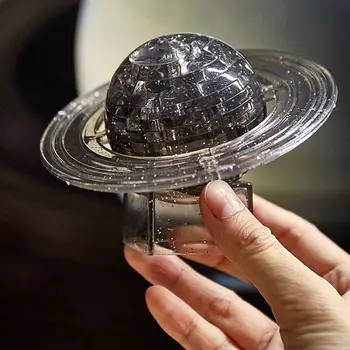 HBB 1 Iestatiet 3D Crystal Saturna Planētas Modeļa Montāžas Komplekti Mājas Galda Dekorēšana Intellective Mācību Rotaļlieta Pieaugušajiem Bērniem