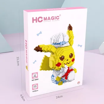 HC9066 Gudrs Pikachued Dimanta Bloki Rotaļlietas Japāņu Anime Skaitļi Kabatas Monstriem Modelis Mini Ķieģeļi Bloka Dāvanas