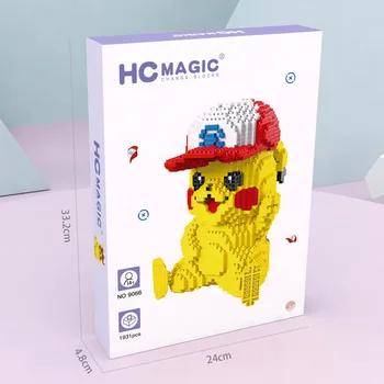HC9066 Gudrs Pikachued Dimanta Bloki Rotaļlietas Japāņu Anime Skaitļi Kabatas Monstriem Modelis Mini Ķieģeļi Bloka Dāvanas