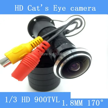 HD 5MP 170 Platleņķa Vadu Mini night vision Durvju Acu Caurums, Video Kamera, Krāsu CCTV 1/3 'Sony novērošanas Kamera