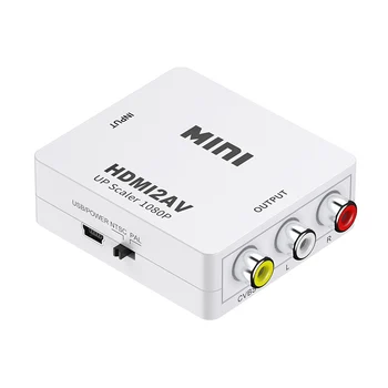 HDMI, AV Scaler Adapteris HD Video Composite Pārveidotājs Kaste HDMI, RCA AV/CVSB L/R Video 1080P Mini HDMI2AV Atbalsta NTSC PAL Jaunas