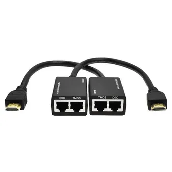 HDMI Pa RJ45 CAT5e CAT6 UTP LAN Ethernet Extender Repeater 1080P 3D 100ft #8