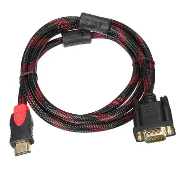 HDMI, VGA Kabeli 1,5 m, Pīt Zelta Pieslēgvietas Adapteris Converter HDMI Kabeli, 1080P