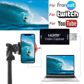 HDMI Video Uztveršanas Ierīces 1080P 30fps Video Uzņemšanas USB2.0 Videoieraksts, Adapteri Video Kartes Gadījumā Audio Un Video 5974