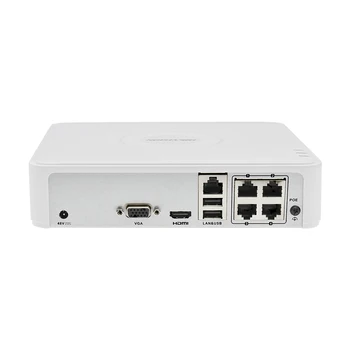 Hikvision Oriģinālu 4-ch Mini 1U VRR H. 265+ līdz 4 Kanālu un 4 Poe ports IP DS-7104NI-Q1/4P līdz 6 MP augstas izšķirtspējas VRR