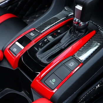 Honda Civic 10. LHD Klavieres Sarkanu Interjeru liešanas vāks ABS Decroation vāku apdares
