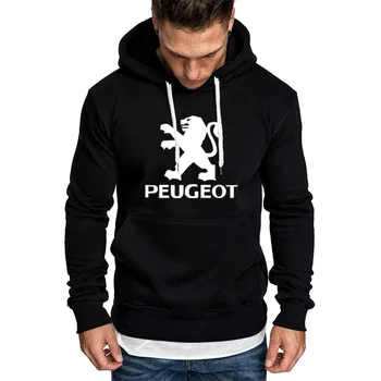 Hoodies Vīriešiem Peugeot Automašīnu Logo Drukāt sporta Krekls Pavasara Rudens Modes Vīrieši pelēkā vārna hip hop harajuku Gadījuma Hoody Vilnas dziesmas 6808