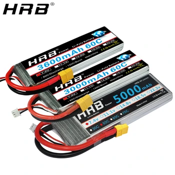 HRB 2S 7.4 V litija polimēru Akumulators XT60 1800mah 2600mah 3300mah 3600mah 4000mah 5000mah 5200mah 6000mah 8000mah 10000mah RC Lidmašīnas Daļas 15345