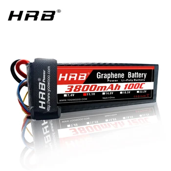 HRB RC lipo akumulatoru 2S 3S 4S 5S 6S 3800mah 120.C Grafēna Akumulatora 7.4 V Par 11,1 V un 14.8 V 18.5 V 22.2 V Lipo par 1/8 1/10 1/12 RC Automašīnām trx 7000