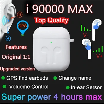 I90000 MAX Bezvadu Austiņas Bluetooth 5.0 Austiņas Skaļuma regulēšana Super Bass Earbuds PK i90000 TWS i90000 Air2 i99999 plus