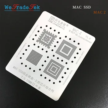 IC Mikroshēmā MAC BGA Reballing Trafaretu Komplekts Lodēšanai Veidni Macbook SSD DDR BGA108 BGA136 BGA128 BGA96 BGA132 BGA60 Skārda Neto 10917