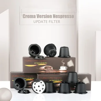 ICafilasNew Versija Crema Nerūsējošā Tērauda Uzpildāmas Atkārtoti Kafijas Kapsulas, Par Nespresso Aizskart Kafijas Pod, Lai Mašīna