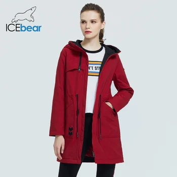 ICEbear 2020 jaunu gadījuma mētelis pretvēja siltā pavasara jaka augstas kvalitātes kapuci modes sieviešu parkas GWC20115D