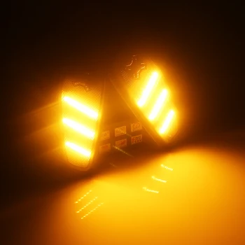 IJDM Kūpinātas Objektīvs Amber LED Spuldzes Priekšā, Sānu Gabarītlukturi Gaisma Komplekts. gadā-līdz Jeep Renegade, Aizstāt OEM Dzintara Sidemarker Lampas 12V 4324