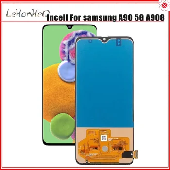 Incell A908 Lcd Samsung Galaxy A90 5G LCD Displejs, Touch Screen Digitizer Montāža Samsung A908 A908N A908B A9080 LCD