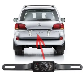 INFRASARKANO LED lihgt atpakaļskata kamera Dinamiskā Trajektorijas Aizmugures dublēšanu skatiet kameras licese plāksnes rāmis kameras maināma autostāvvieta līnijas