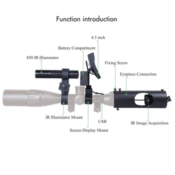 Infrasarkano Medību Nakts Redzamības Jomu Digital IS Optika Redzes Skaidra Vīzija ir Kameru darbības Joma Riflescope