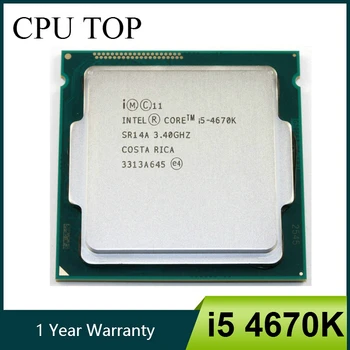 Intel Core i5 4670K 3.4 GHz 6 mb lielu Socket LGA 1150 Quad-Core CPU Procesors SR14A