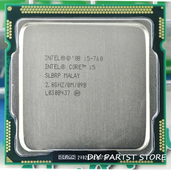 Intel Core I5 760 I5-760 2.8 GHz/ 8MB Ligzda LGA 1156 CPU Procesors Atbalsta atmiņa: DDR3-1066, DDR3-1333