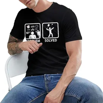Interesanta Dizaina Smieklīgi Badmintons Atrisinātu Problēmu T-krekls
