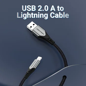 Intervences MFi USB Kabelis priekš iPhone 12 Max 11 Xs X 8 Plus USB Uzlādes iPhone 12 Mini 2.4 Ātra Uzlāde USB Lādētāju, Datu Kabeli