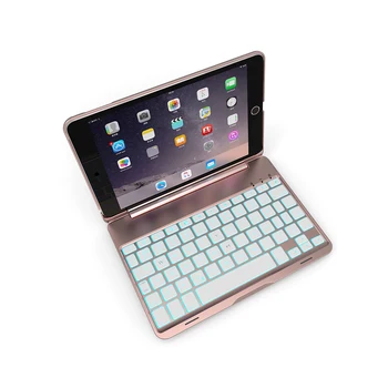 IPad Mini1/2/3 Lietā ar 7 Krāsas, Backlit Bluetooth Tastatūru iPad Mini 1 Mini 2 Mini 3 Flip Stends Tablet Keyboard Gadījumā 7914